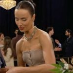Ivy’s strapless button front top on The Bold and the Beautiful