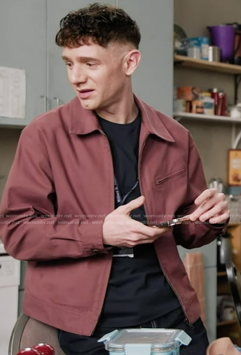 Jacob’s zip pocket jacket on Abbott Elementary