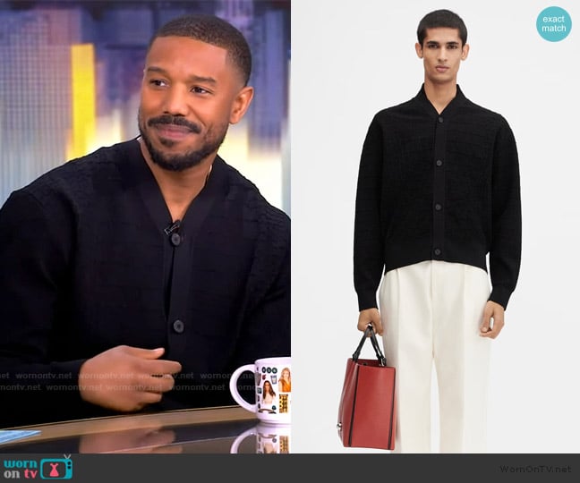 Jacquemus The Scala Cardigan worn by Michael B Jordan on The View