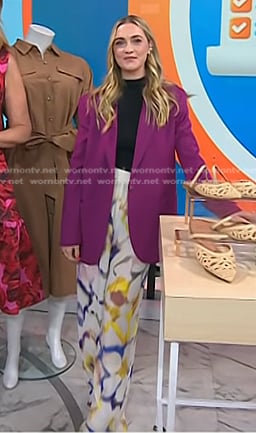 Jasmine Snow’s floral pants on Today