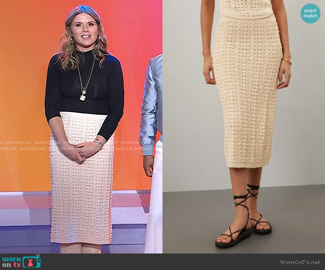 Jason Wu Crochet Knit Skirt worn by Jenna Bush Hager on Today
