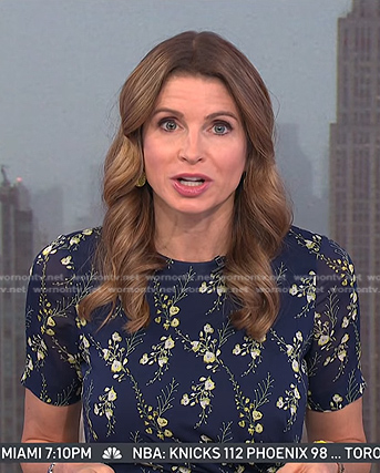 Jen Maxfield’s navy floral dress on Today