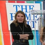 Jenna’s black leather pencil maxi skirt on Today