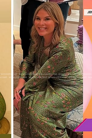 Jenna’s green floral maxi dress on Today