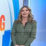 Jenna’s green rib mini dress on Today