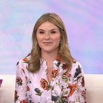 Jenna’s pink floral blouse and pants on Today