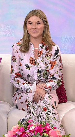 Jenna’s pink floral blouse and pants on Today