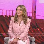 Jenna’s pink leather blazer and satin pants on Today