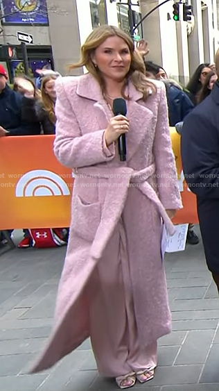 Jenna’s pink mohair wrap coat on Today