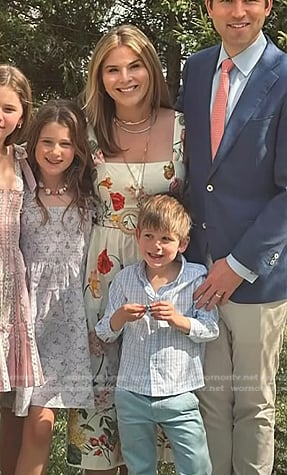 Jenna’s flora print square neck dress on Today