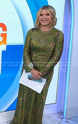 Jenna’s green floral maxi dress on Today
