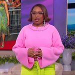 Jennifer’s pink teddy embellished neck sweater on The Jennifer Hudson Show