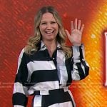 Jennifer Nettles’s striped blouse and skirt on Today
