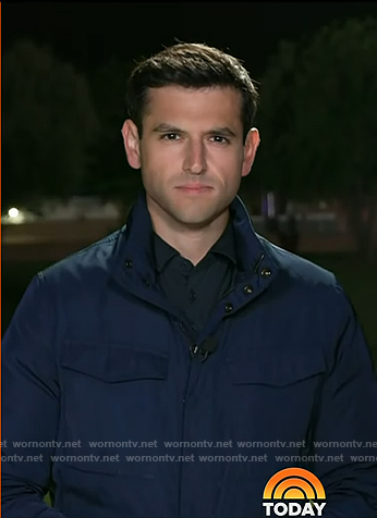 Jesse Kirsch’s navy patch pocket jacket on Today