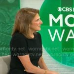 Jill Schlesinger black tweed dress on CBS Mornings