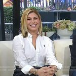 Jill’s white bow heel sandals on Today
