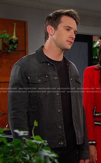 JJ’s grey denim jacket on Days of our Lives
