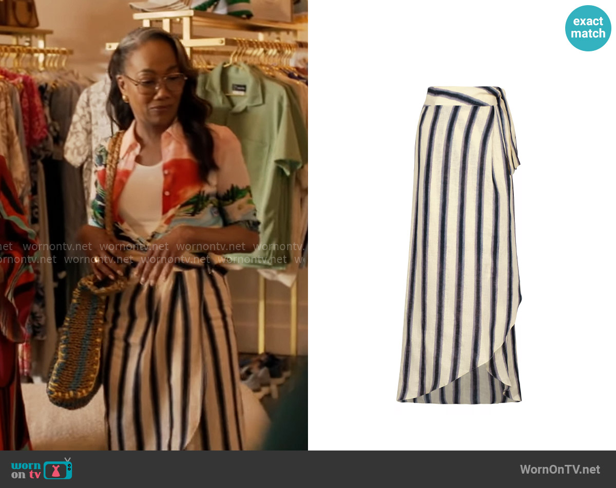 Johanna Ortiz Waves of Destiny Skirt worn by Amanda Wagner (Sonja Sohn) on Will Trent