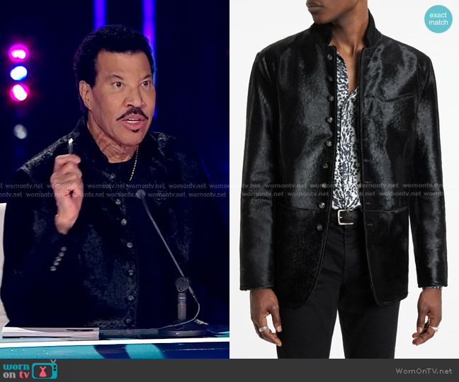 John Varvatos Woodward Jacket worn by Lionel Richie on American Idol