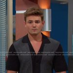 Johnny’s black short sleeve knit shirt on Days of our Lives