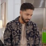 Jordan’s black floral jacket on All American
