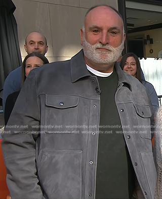 José Andrés’s grey suede jacket on Today