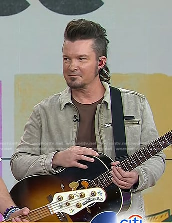 Joshua McSwain’s beige ombre zip jacket on Today