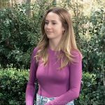 Josslyn’s magenta long sleeve top on General Hospital
