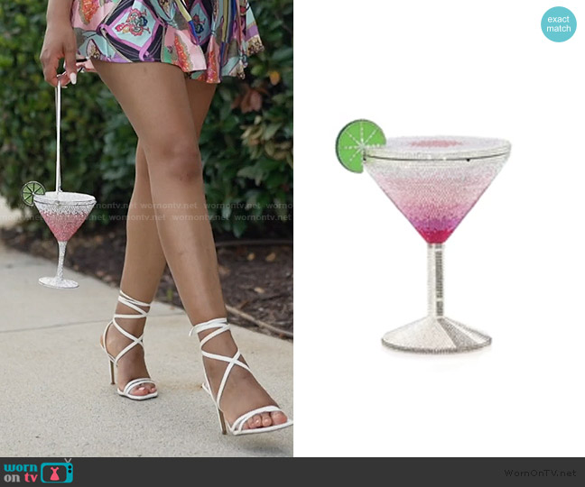 Judith Leiber Cosmopolitan Bag worn by Drew Sidora on The Real Housewives of Atlanta