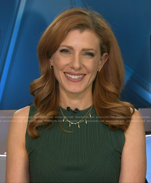 Julia’s green ribbed top on NBC News Daily