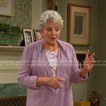 Julie’s lilac suede draped jacket on Days of our Lives