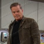 Justin’s brown suede jacket on Days of our Lives