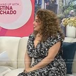 Justina Machado’s black print dress on Today