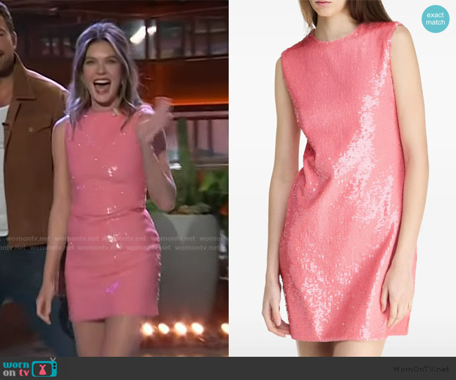JW Anderson Sequined Mini Shift Dress worn by Meghann Fahy on The Kelly Clarkson Show