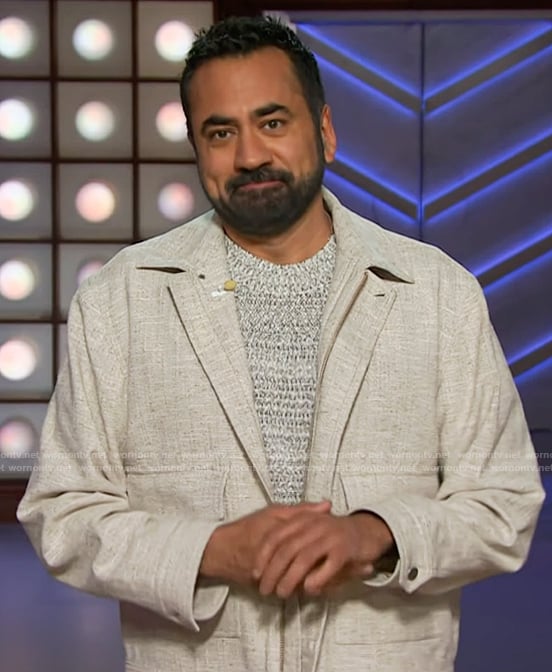 Kal Pen’s textured jacket and pants on The Kelly Clarkson Show