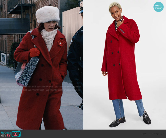 Karl Lagerfield Double-Breasted Overcoat worn by Elsbeth Tascioni (Carrie Preston) on Elsbeth