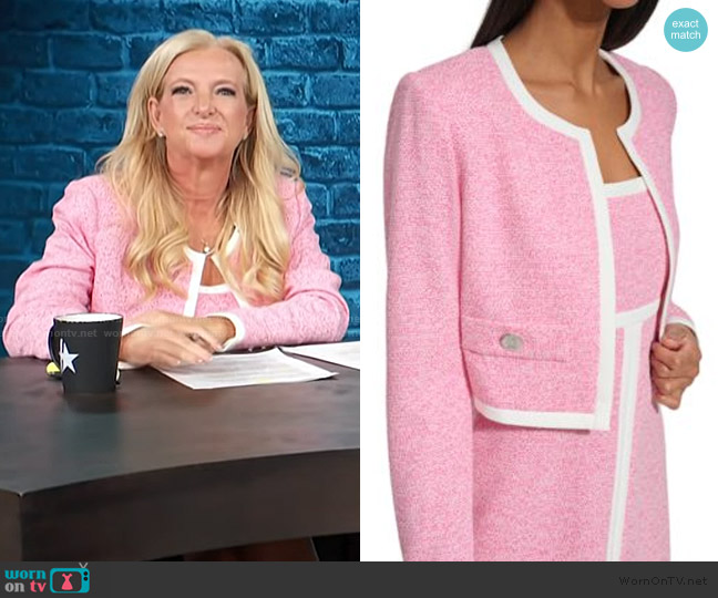Karl Lagerfield Paris Square Neck Minidress worn by Alison Triessl on Access Hollywood