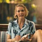 Kate’s blue cactus print pajamas on The White Lotus