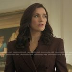 Kate’s brown blazer and flare pants on You