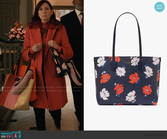 Kate Spade Bleecker Dotty Floral Large Tote worn by Elsbeth Tascioni (Carrie Preston) on Elsbeth