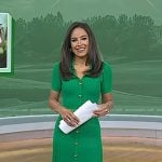 Kaylee’s green button front knit dress on Today