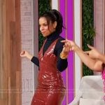 Susan’s brown latex dress on Sherri
