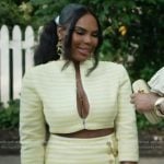 Kelli’s yellow striped top and mini skirt  on The Real Housewives of Atlanta