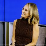 Keltie’s brown cable knit dress on E! News