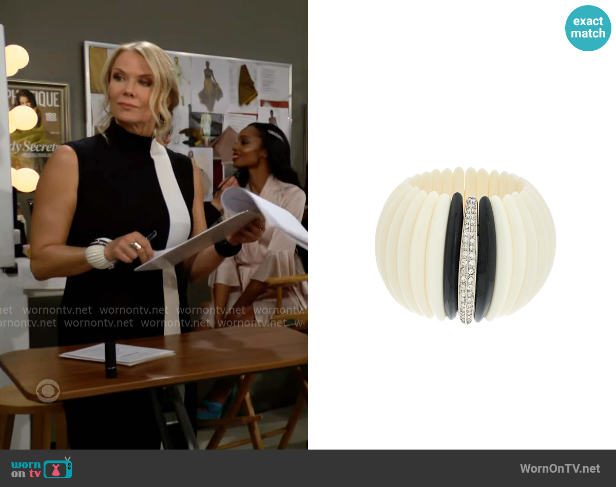 Kenneth Jay Lane Stretch Bracelet worn by Brooke Logan (Katherine Kelly Lang) on The Bold and the Beautiful