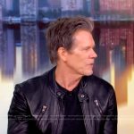 Kevin Bacon’s black leather jacket on The View