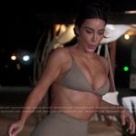 Kim’s biker shorts and robe on The Kardashians