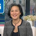 Kim Ng’s black twee zip jacket on Today