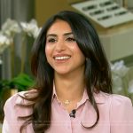 Kiran Mian’s pink top on Tamron Hall Show