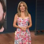 Kit’s floral print midi dress on Access Hollywood